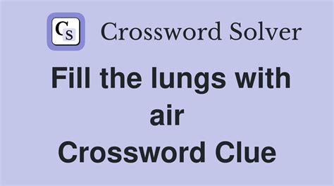 fill with air crossword clue